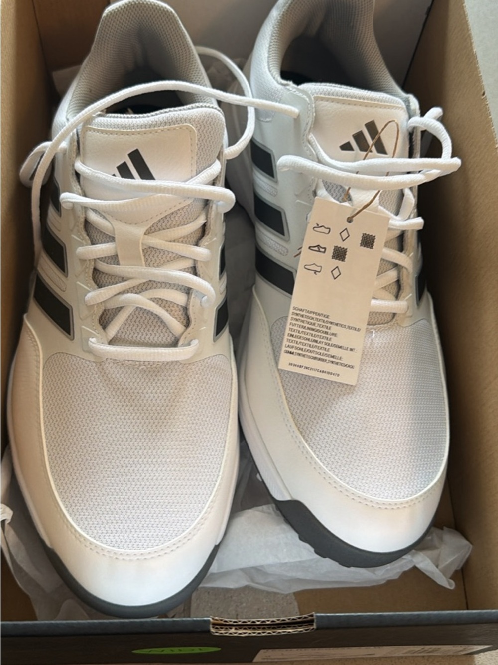 adidas Men’s White Sneakers with Black Stripes